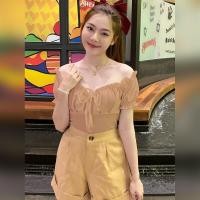 ราคา Spinny House เสื้อปาดไหล่ เสื้อไหมพรม โบว์หน้า เสื้อแขนตุ๊กตา เสื้อเปิดไหล่ ผูกโบว์หน้า ปาดรูด เสื้อรูดๆ รุ่น B02 D503A (19573619137)