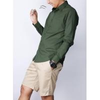 ราคา เสื้อเชิ้ตแขนยาวสีเขียวขี้ม้า มีไซส์ใหญ่ M 5XL (478280959)