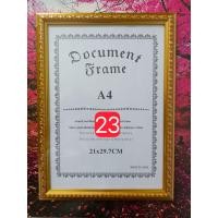 ราคา กรอบรูปA4 กรอบเกียรติบัตร กรอบสีทอง กรอบอะคริลิค (9044582688)