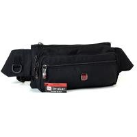 ราคา Chinatown Leather กระเป๋าคาดเอว สะพายหน้าอก ผ้า Darka ใบยาว สีดำ ซิปยื่น (11038534126)