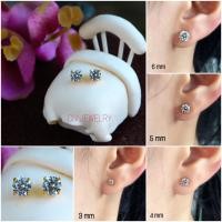 ราคา CN JEWERY เพชรหนามเตย ต่างหูเพชรCZ ต่างหู ตุ้มหู ต่างหูหุ้มทอง ฟรีตลับทองทุกคู่ (12594594149)