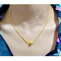 ราคา สร้อยคอลายเกลียวคล้องเม็ดกลมคัดลายหนัก2สลึง แถมฟรีตะขอเพิ่ม1ชิ้น งานเหมือนจริงเคลือบทองหนาพิเศษ ใส่ทนไม่แพ้ไม่คัน (19673208717)