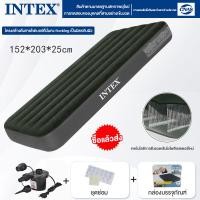 ราคา INTEXที่นอนเป่าลมแท้ เตียงลม สีเขียว Flocked Air Beds เตียงลมกลางแจ้ง เบาะนอน ที่นอน 2 5 3 5 4 5 5 6 ฟุต มีหลายขนาดให้เลือก (19428136858)