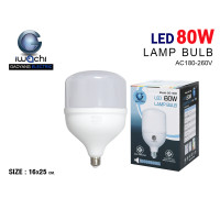 ราคา iwachi หลอดไฟ ทรงกระบอก หลอดไฟประหยัด LED 7w 13w 20w 30w 40w 50w 60w ขั้วE27 รุ่น GE1008 แสงขาว (19727160011)