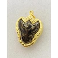 ราคา เหรียญครุฑ พญาครุฑ หลวงปู่เส็ง วัดบางนา ปี 2522 เลี่ยมทองไมครอน Garuda Phaya Garut Reverend Grandfather Seng Bang Na Temple year 1979 engraved gold micron (9940943409)