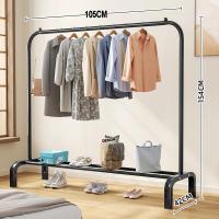 ราคา BMZAR ราวเเขวนเสื้อผ้า ราวเเขวนผ้า ราวตากเสื้อผ้า ราวเหล็ก ราวแขวนผ้า ชั้นวางของ ชั้นวางรองเท้า ราวแขวนผ้าบาร์เดี่ยว ขายดีในแต่ละบ้านของไทย (19688452981)