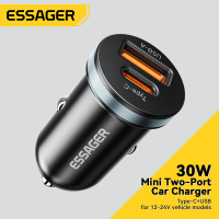 ราคา Essager 30W ที่ชาร์จแบตในรถ USB ชนิด C PD ซูเปอร์ชาร์จโทรศัพท์อย่างรวดเร็วชาร์จสำหรับ IP 14 13ซัมซุงฮัวเหว่ยเสี่ยวหมี่ Realme ที่ชาร์จแทปเล็ต (19874752623)