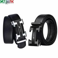 ราคา ซื้อ 1 แถม 1 Cartelo เข็มขัด กระเป๋าเงิน จระเข้หนังแท้เข็มขัดผู้ชายโดยอัตโนมัติหัวเข็มขัดธุรกิจเยาวชนเข็มขัดแฟชั่นของแท้ (15888139587)