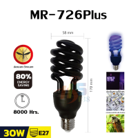 ราคา หลอดไฟดักแมลง แบล็คไลท์ หลอดไฟล่อแมลง ไฟแสงสีม่วง Black Light (19675712023)