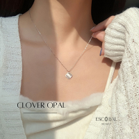 ราคา ESCOBAL สร้อยคอเงินแท้ Clover Opal มั่งคง ร่ำรวย สร้อยหินมงคล สร้อยคอนําโชค สร้อยคอเเฟชั่น สร้อยเงินแท้ จี้สร้อยหินนำโชค (16890430094)