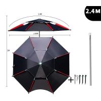 ราคา 2 6 2 4 1 8เมตร BENNUO ชิงลิว ร่มกันแดด uv กันแดดกันฝน ปรับได้360องศา ร่ม ระบายอากาศได้ ร่มตกปลา2ชั้น ร่มสนาม อุปกรณ์ตกปลา ชิงหลิว ร่มกันแดดและฝน (17089339493)