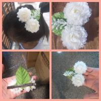 ราคา กิ๊บติดผม กิ๊บดอกมะลิ กิ๊บดอกไม้ติดผม พร้อมส่ง (19796346813)