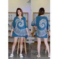 ราคา ใส่แล้วผอม เสื้อมัดย้อม เสื้อสปันเรย่อน เสื้อสปันเรย่อนแขนยาว R10 มีเก็บปลายทาง (19944671580)