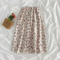ราคา กระโปรงลายดอกเกาหลี กระโปรงผ้าชีฟองเอวสูงยืด ใส่สบาย เข้าได้ทุกชุด (10918602524)