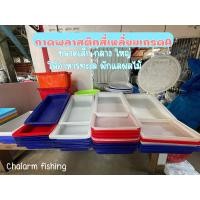 ราคา ถาดพลาสติก เกรดA ใส่อาหารทะเล ผัก ผลไม้ อื่นๆ ทรงสี่เหลี่ยม มี 3 สี ขาว แดง น้ำเงิน (18163348626)