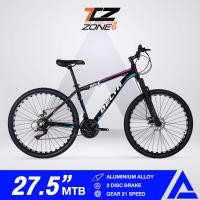 ราคา จักรยานเสือภูเขา วงล้อ 27 5 เฟรมอลูมิเนียม ไซส์ 17 MOUNTAIN BIKE BICYCLE โช๊ครับแรงกระแทกอย่างดี เกียร์ 21 สปีด DELTA รุ่น BARA X คละสี BY THE CYCLING ZONE (19522385949)