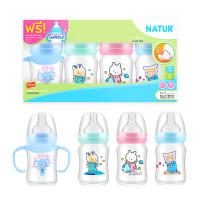 ราคา แพ็ค3 1 Natur ขวดนมคอกว้าง เนเจอร์ สไมล์ แถมขวดพร้อมแขนจับ ขนาด 4 8 ออนซ์ ขวดนมเด็ก มาพร้อม จุกนมคอกว้าง ขวดนม ขวดนมเด็กแรกเกิด (19839148644)