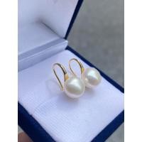 ราคา ต่างหูไข่มุกแท้ รุ่นข้อนเงินแท้ชุปทอง ขนาดมุก9มิล สีขาว มีใบรับประกันมุกแท้ (9860113593)