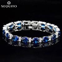 ราคา Sepj สร้อยข้อมือเพชรคิวบิกเซอร์โคเนียทรงรีสวยงามสำหรับผู้หญิงชุบทองคำขาวประดับเพชร แถมฟรีตะขอขยาย B040 (19549614645)