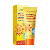 ราคา ครีมกันแดด โลชั่นกันแดด VC ครีมกันแดดหน้า VItamin C Sunscreen SPF60 pa UV ซึมไว ไม่มัน ไม่อุดตัน สำหรับผิวแพ้ง่าย กันแดดทาหน้า 40G 1371 (19671523101)