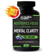 ราคา Nootropics Focus Capsules แคปซูลเห็ดหัวลิง Lions Mane Blue Butterfly Powder Matcha Green Tea L Theanine 1 Month Supply 90 Capsules (17526291629)