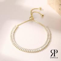 ราคา URPALS กำไลข้อมือ สร้อยข้อมือ Stainless ฝังเพชร CZ เกรด AAA Premium High Quality ใส่ออกงานได้ ไม่ใช่เงิน (19829416578)