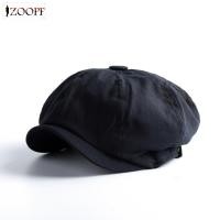 ราคา Zoopf ผู้ชายหมวก Newsboy Herringbone เด็กทำขนมปังหมวกแก๊ปแบนหมวก Retro หมวก Newsboy (1773276646)