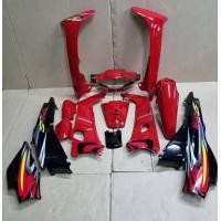 ราคา wave100 เวฟ110s ไฟหน้าตาคู่ สีแดงดำ พร้อมติดลาย wave110s ปี2001 กาบรถ ชุดสี แฟริ่ง เฟรมรถ wave110s (19310762803)
