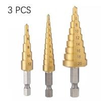 ราคา จัดส่งสินค้าจากกรุงเทพฯ ดอกต่อชดอกสว่าน ชุดดอกเจดีย์ ดอกเจดีย์ ทรงเจดีย์ เคลือบไททาเนี่ยม เจาะรู ขยายรู Step Drillชุด ดอกสว่าน ทรงเจดีย์ ขั้นบันได 6pcs HSS StepDrill เจาะรู ขยายรู คว้านรู ดอกเล็ก ใหญ 