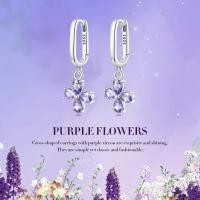 ราคา BAMOER จริง925เงินสเตอร์ลิงสีม่วงต่างหูไม้กางเขนเซอร์โคเนียมละเอียดสำหรับผู้หญิงเครื่องประดับจี้รูปไม้กางเขนต่างหูแบบห้อยของขวัญปาร์ตี้ SCE1428 (14570690078)