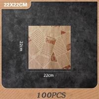 ราคา กระดาษรองอาหาร 100PCS กระดาษห่อเบอร์เกอร์ กระดาษห่อแซนวิช กระดาษห่อขนม กระดาษรองอาหารทอด แบบเคลือบมัน (17821331113)