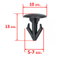 ราคา SKU A079 10ตัว กิ๊บยึดยางรองกันกระแทกฝากระโปรงหน้า Honda City GM6 ปี 14 20 หรือรถรุ่นอื่นที่ขนาดรู 5 6มม (9648464101)