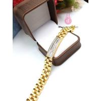 ราคา WTLSHOP K372 สร้อยข้อมือเลสเพชรสามแถว งานฝังเพชร ไม่ลอก (18203861085)