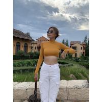 ราคา MesubShop เสื้อคอเต่า ครอปแขนยาว CROPTOP เสื้อคอเต่าแขนยาว ผ้าเรยอน ครอปคอเต่า ยาว14 เสื้อเรยอน เสื้อครอป 199 (14358565992)