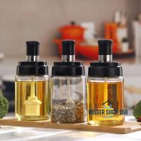 ราคา ขวดใส่เครื่องปรุง 250ml ขวดแก้วใส่เครื่องปรุง ขวดใส่เครื่องปรุงอาหาร กระปุกใส่เครื่องเทศ พร้อมช้อนตัก แปรงทาในตัว (17031182185)