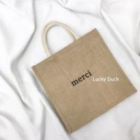 ราคา พร้อมส่ง กระเป๋า กระเป๋าช้อปปิ้ง ผ้ากระสอบ กระเป๋าไปทะเล กระเป๋าmerci กระเป๋ากระสอบ ใบใหญ่ (19603032780)