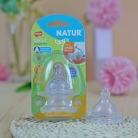 ราคา จุกนมคอกว้าง Natur เนเจอร์ จุกนมเนเจอร์สไมล์คอกว้างแพ็ค 2 ชิ้น (19493509691)
