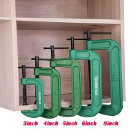 ราคา Manual heavy duty woodworking fixture woodworking clamp 3 4 5 6 8 inch G shaped clamp fixed clamp cast steel G shaped clamp (19734413746)