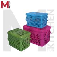 ราคา M KITCHEN ตะกร้าพลาสติก ตะกร้าแมว ตะกร้าเตรียมคลอด ตระกร้าใส่สัตว์ ตะกร้าใส่ของ ตะกร้าหิ้ว ตะกร้ามีฝาปิด (19677585640)