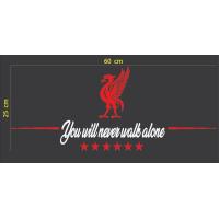 ราคา สติกเกอร์ ตัด ไดคัท ทีม ฟุตบอล ลิเวอร์พูล สีแดง ขาว ขนาด 25 x 60 ซม Liverpool FC Youll Never Walk Alone Sticker PVC (12668637208)
