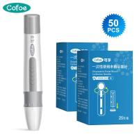 ราคา Cofoe Lancing Devices 50 Lancets การทดสอบเบาหวานปากกาปรับความลึก Lancing ปากกาสำหรับ Cupping Therapy และได้รับ Capillary เลือดตัวอย่าง (15430050807)
