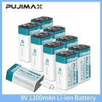 ราคา PUJIMAX ถ่านชาร์จ 9V 1200mAh Li ion ราคา1ก้อน แถมสายชาร์จให้ (20063787607)