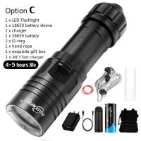 ราคา Haixnfire DV32ไฟฉายดำน้ำ XM L2 26650ไฟแฟลชใต้น้ำโคมไฟกันน้ำ (10443552137)