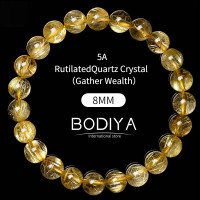 ราคา BODIYA ธรรมชาติบราซิล5A เกรดทองคริสตัลสร้อยข้อมือ หินไหมทอง 8 12MM นำโชคร่ำรวยและปลอดภัยคริสตัล (15794681903)