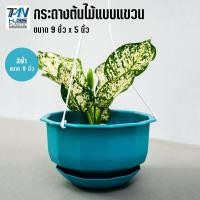ราคา กระถางต้นไม้พลาสติกแบบแขวน พร้อมจานรอง มี 3 สี ขนาด 9 นิ้ว ราคาโรงงาน กระถางต้นไม้ กระถางพลาสติก กระถางแบบแขวน TMN Hubs (3988888195)