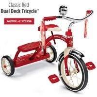 ราคา นำเข้า รถจักรยานสามล้อ Radio Flyer รุ่น Classic Red Dual Deck Tricycle สีแดง (14920083452)