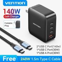 ราคา Vention 140W Gan Charger USB C Fast Charger หัวชาร์จเร็ว PD3 1 For iPhone 14 Pro Max Vivo Oppo MacBook Pro iPad Pro Samsung Xiaomi Huawei Vivo อะแดปเตอร์ Wall Charger PD Charger (20036887718)