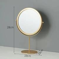 ราคา พร้อมส่งจากไทย กระจกกลมทองขาตั้งสั้น สูง ดูแพง กระจกแต่งหน้า กระจกตั้งโต๊ะ กระจกทรงกลม กระจกทอง (19586403130)
