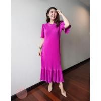 ราคา Maxidress Fashion pleated dress แฟชั่นชุดเดรส maxi b16148เดรสยาวทรงหางปลา เดรสใส่ออกงาน ชุดเดรสมุสลิม ชุดเดรสยาวมาก เดรสยาวFreesize Fashion สาวอวบแฟชั่นสาวอวบ code b161 48 (18322890464)