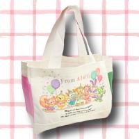 ราคา กระเป๋าผ้าใบใหญ่ สีขาว ลายกระต่ายสเตลล่าStella Lou Duffyโครตถูก ผ้าดีมาก (19966111328)